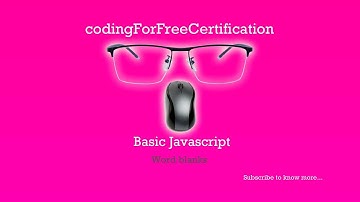 Basic Javascript | Word Blanks | freeCodeCamp | 38 of 113