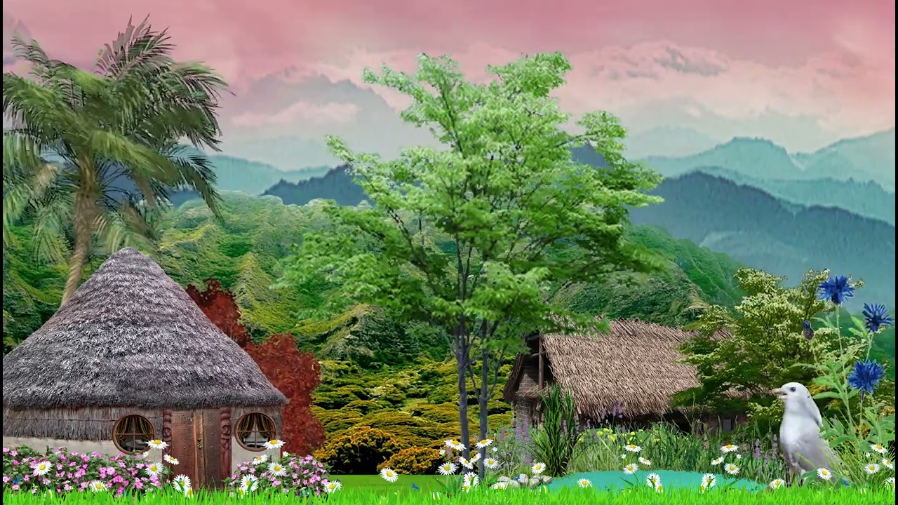 Background II Tribal Hut Pacific island II Arrière plan II Animation II Free II No Copyright II