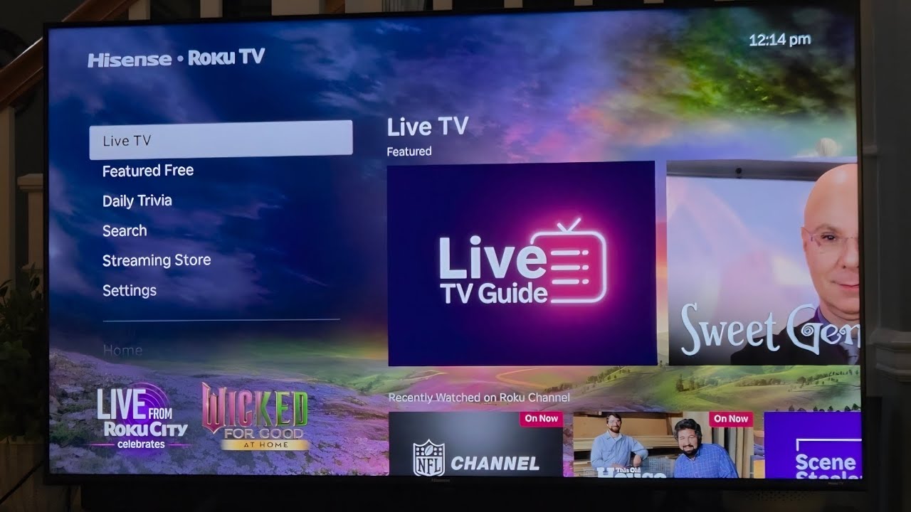 Руководство по использованию антенны ROKU для просмотра телепередач в прямом эфире.