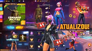 ATUALIZOU! OURO ROYALE, EMOTE GRÁTIS, ESTILHAÇOS, MUDANÇAS - FREE FIRE