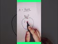 A for APPLE 🍎 | ABC Phonics Song for Kids | Easy Drawing for Toddlers #Shorts