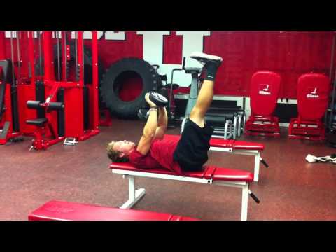 Dumbbell Pullover Leg Lower