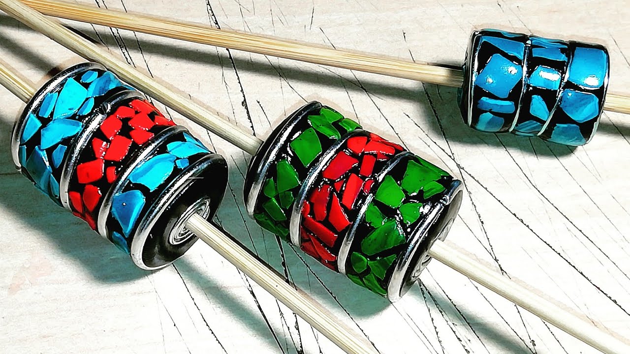 Tribal beads! Polymer clay and wire YouTube