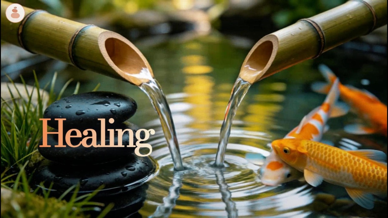 Tranquil Water Fountain Sounds 🌊 Stress Relief, Meditation & Study Music