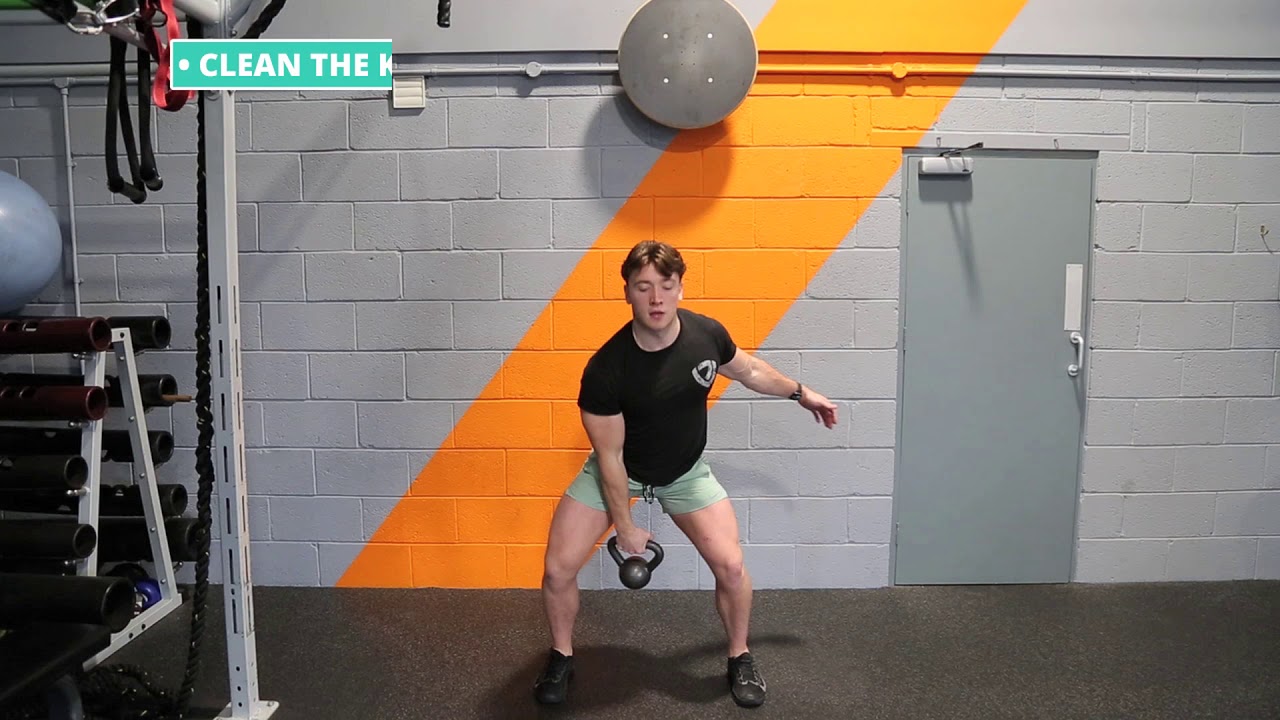 How To Do One Arm Kettlebell Clean And Jerk Exercise Demo YouTube