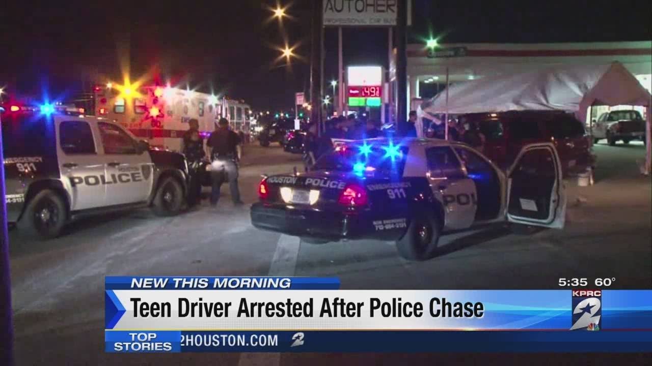Teen Driver Arrested After Police Chase - YouTube