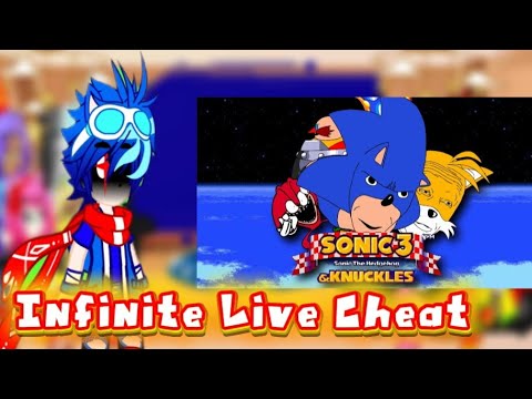 Sonic Characters React To | Sonic Three And Knuckles Infinite Live Cheat | (Sonic x Gacha Nebula )