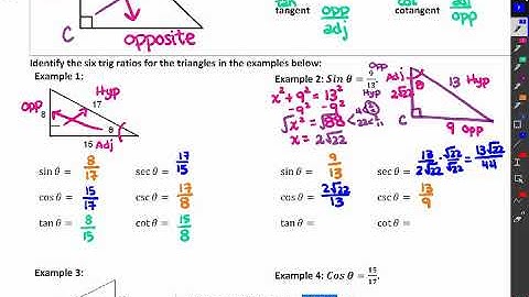 9.2 Right Triangle Trig Honors