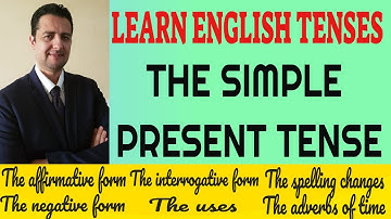 THE PRESENT SIMPLE TENSE - english grammar tutorial video lesson. ALL FORMS