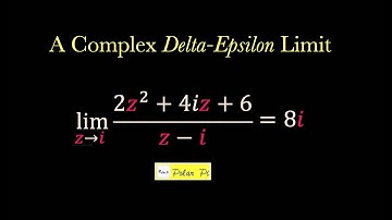 A Complex function delta-epsilon limit proof