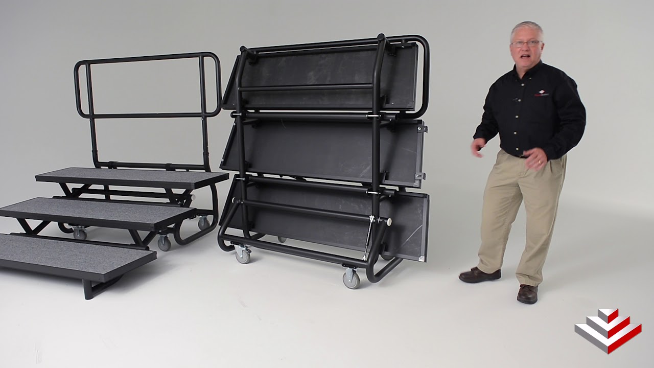 Connecting Multiple StageRight FR-36 Choral Risers - YouTube