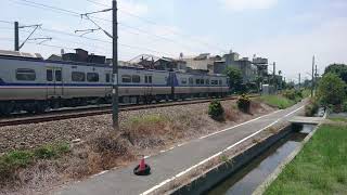 1070518台鐵2133次區間車彰化田中員集路平交道通過