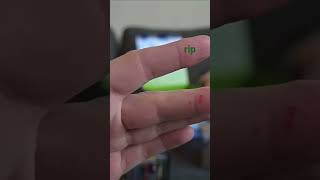 @vitamindookie gets a paper cut from a leaf energy card #funny