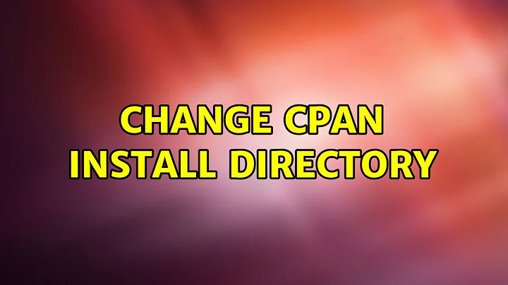 Ubuntu: Change cpan install directory