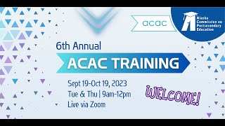 ACPE's 6th Annual ACAC Training - Maritime Workforce Development & AMEC