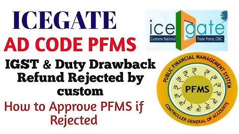 How to Approve PFMS For IGST Refund & Duty Drawback | PFMS Rejected By Custom | PFMS | AD CODE