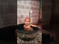 Bathing baby