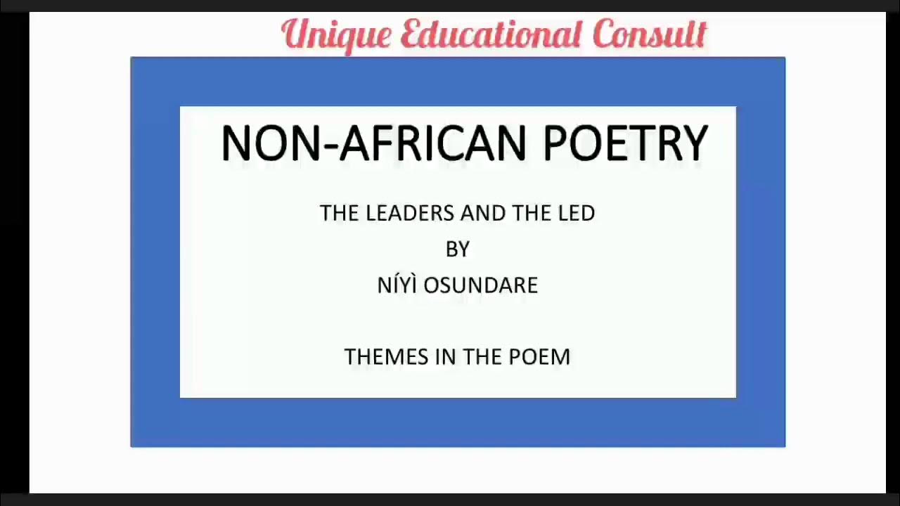THE LEADERS AND THE LED THEMES IN THE POEM YouTube the-leaders-and-the-led-themes-in-the-poem-youtube