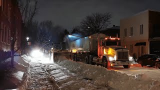Volvo L70H & Contant C-1016B - Snow Removal Operation in Montreal - 2022-02-25