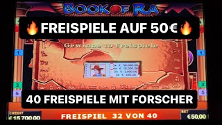 Book of Ra auf 50€💥 40 Freispiele mit Forscher 😱 Novoline Casino Spielothek