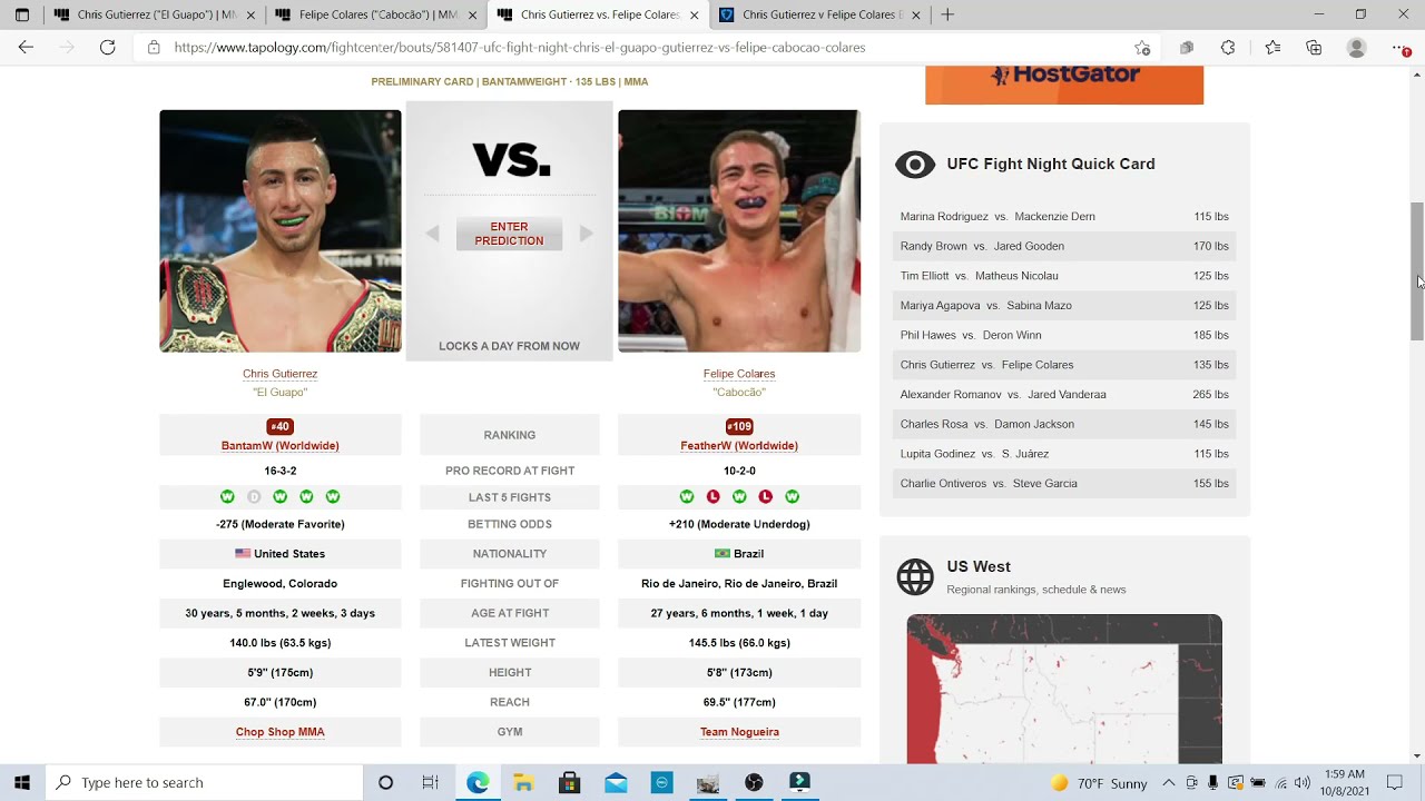 Chris Gutierrez vs. Felipe Colares, full fight breakdown + betting analysis