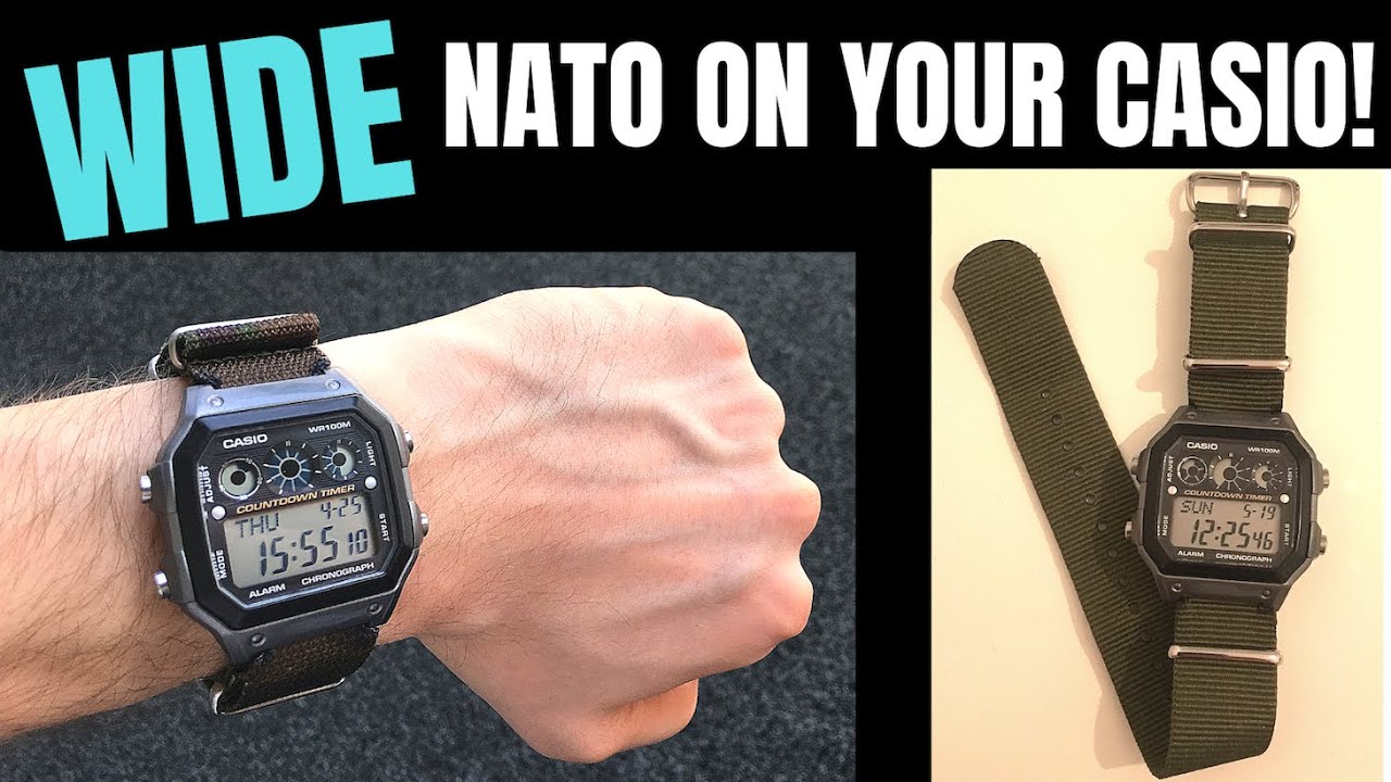 Casio Watch On A WIDE Nato Strap 