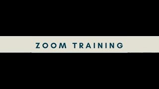 ZOOM TRAINING by NELL GOLINSKI