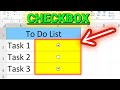 How to Add Checkbox in Excel