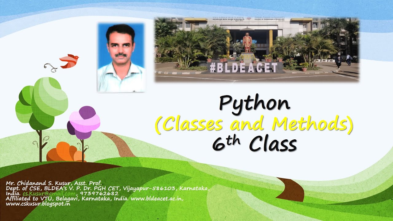 classes and methods in Python (sixth class) - YouTube