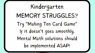 Kindergarten Math Memory Struggles? Practice Making Ten (Bonds of Ten). 