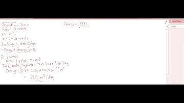 lecture 8: Numerical on estimation of sewage and drainage