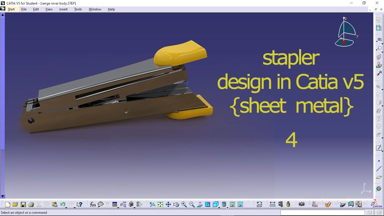 Sim Stapler Program how to design stapler in catia v5 by sheet metal (stapler design and ...