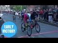 This is why you should never celebrate until you've crossed the finish line