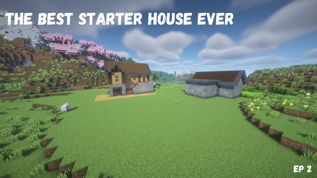 Building my starter house in my forever world - YouTube