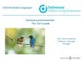 Oxford Setswana dictionary: the 'tsh' sound