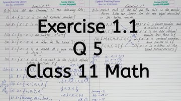 Q 5 | Exercise 1.1 | Chapter 1 | Sets | Class 11 Math | Ncert