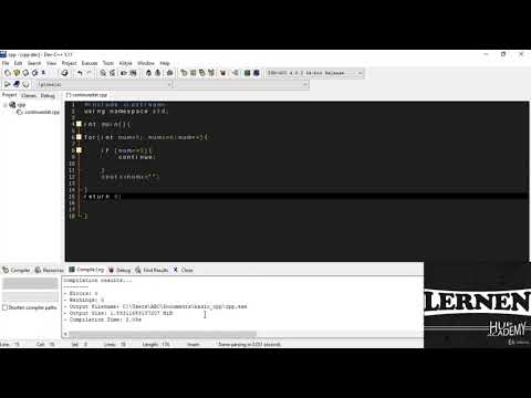 9  C++ Continue Statement