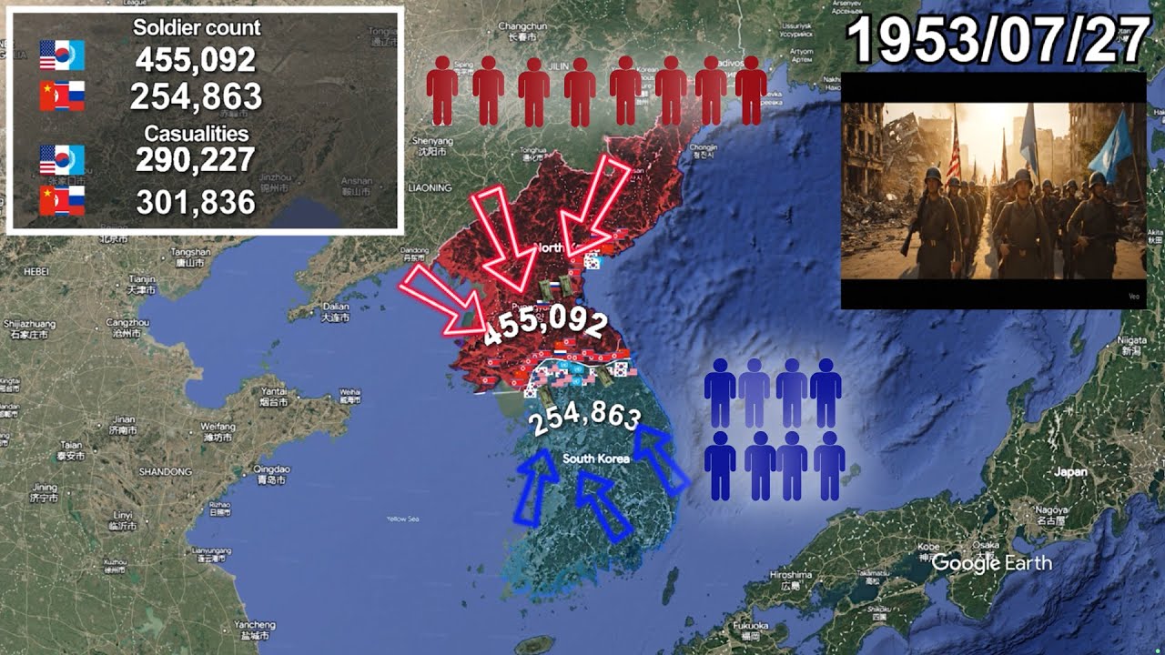 The Korean War Explained with Google Earth - YouTube