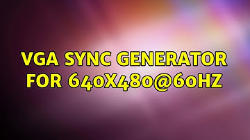 VGA sync generator for 640x480@60Hz