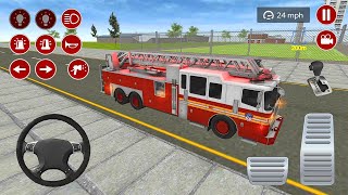 GAME MOBIL TRUK PEMADAM KEBAKARAN MEMADAMKAN API - FIRE TRUK DRIVING SIMULATOR ANDROID GAME screenshot 2