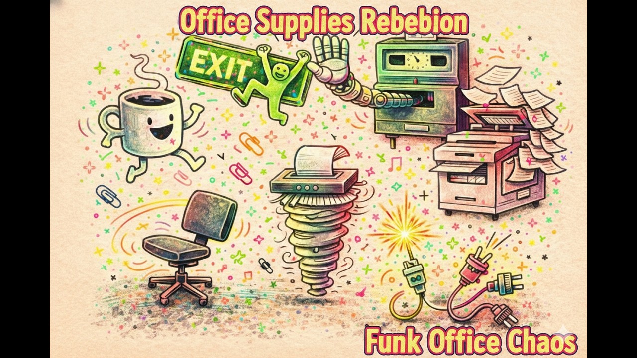 Office Supplies Rebellion 🖇️ 20 Funk Grooves | Deep Work Chaos Mix [Electro Funk/Soul/Groove]