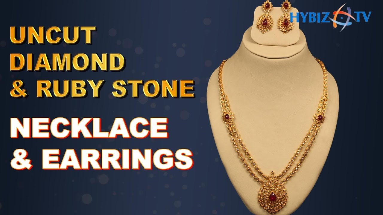 events in hyderabad next week Uncut Diamond and Ruby Stone Necklace and Earrings | Durga Gold & Silver Secunderabad