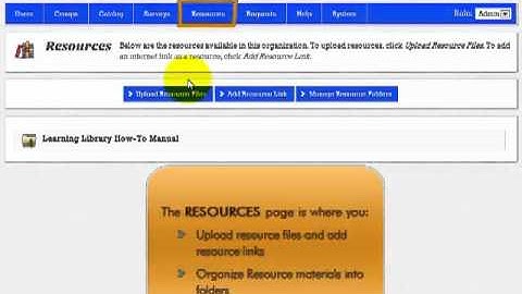 Learning Library Administrator Role Overview