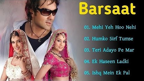 ❤️💞Barsaat Video Jukebox | Bobby Deol, Twinkle Khanna | Kumar Sanu, Alka, Sadhana Sargam, Sonu Nigam
