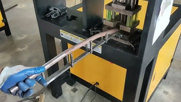 Scaffolding Cross Brace Pipe End Flattening Punching Cutting Machine