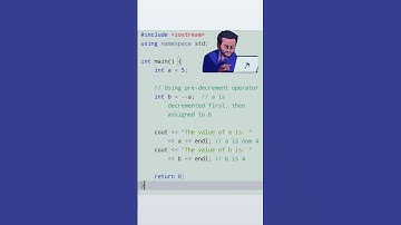 Pre Decrement operator in CPP language / Cpp program / Arithmetic operator