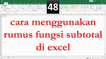 cara menggunakan rumus fungsi subtotal di excel