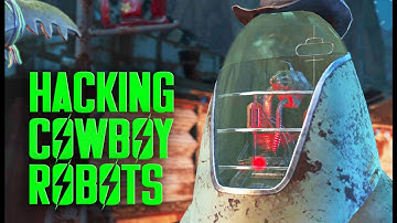 Fallout 4 - Using Robotics Expert On Cowboy Robots - Nuka World DLC