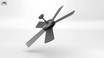 Black Ceiling fan 3D model by 3DModels.org