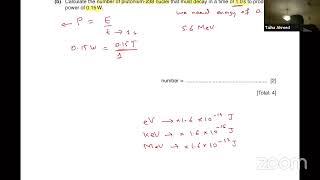 AS Level Physics 9702 Oct/Nov 2019 Paper 22 Past Paper Solution